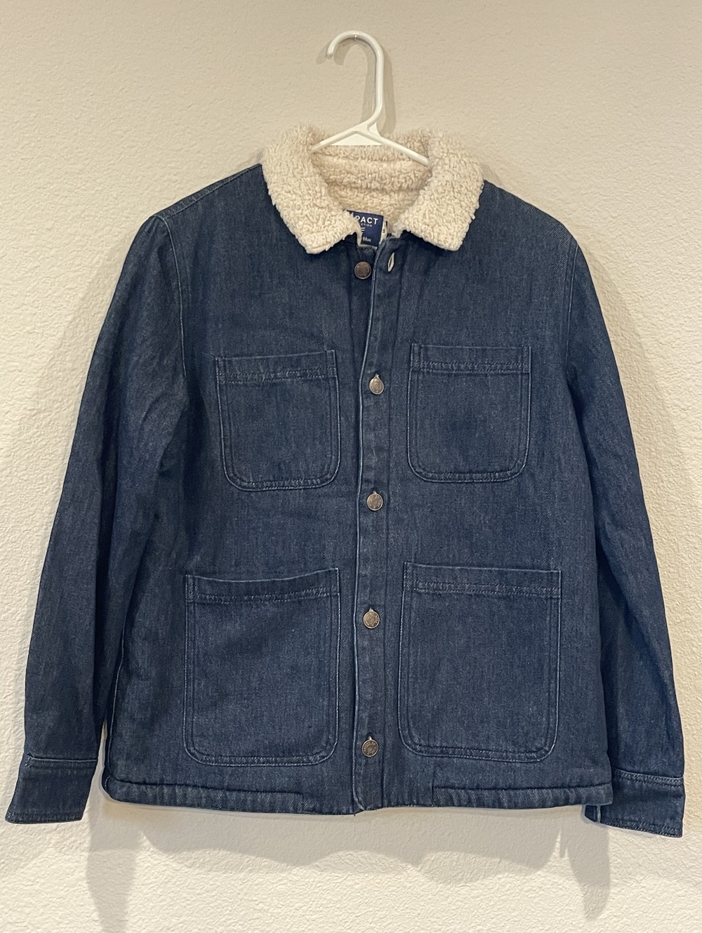 NWT United By‎ Blue Impact Collection Womens Sherpa Lined Denim Chore Jacket SM